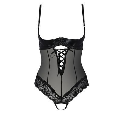 Боди с открытой грудью NORTH BODY black XXL/XXXL - Passion Exclusive, Черный