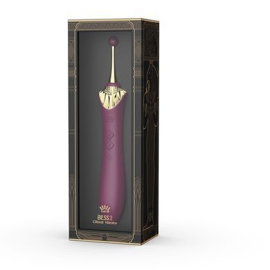 Мультифункциональный вибратор Zalo &mdash; Bess 2 Velvet Purple, 4 насадки, подогрев