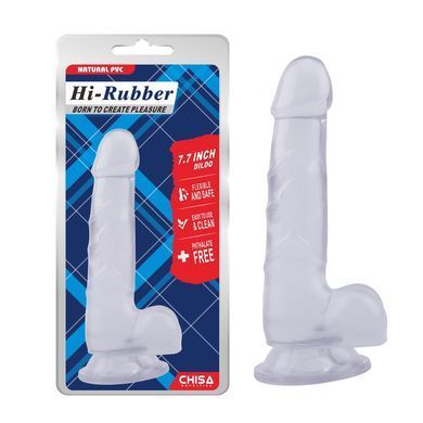 Фалоімітатор Chisa Hi-Rubber 7.7 Clear