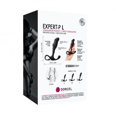 Ручной эргономичный массажер простаты Dorcel Expert P size L, Черный