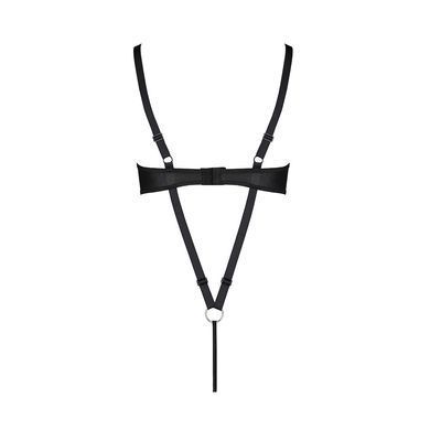 Боди из экокожи Celine Body black L/XL &mdash; Passion: с доступом, открытый