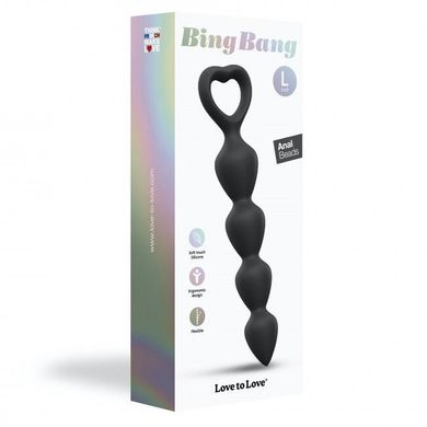 Анальная цепочка Love To Love BING BANG L - BLACK ONYX, Черный