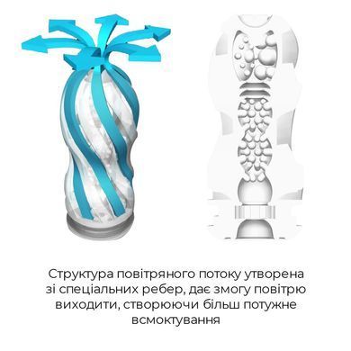 Мастурбатор Tenga Air-Tech Ultra Size, более высокая аэростимуляция и всасывающий эффект, Белый