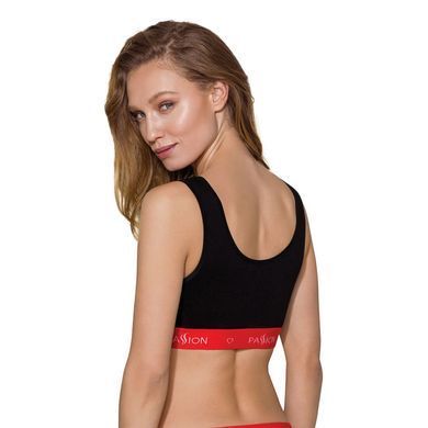 Спортивный топ на широких бретелях Passion PS003 TOP black, size L