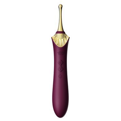 Мультифункциональный вибратор Zalo &mdash; Bess 2 Velvet Purple, 4 насадки, подогрев