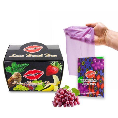 Набор латексных салфеток Latex Dental Dams Grape 100 шт