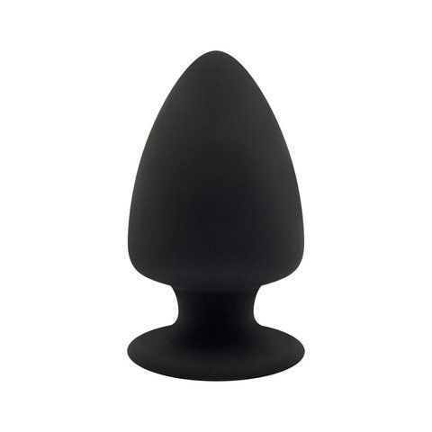 Анальна пробка SilexD (Model 1 size M) двошарова, силікон + Silexpan, діаметр 6,2 см, Черный