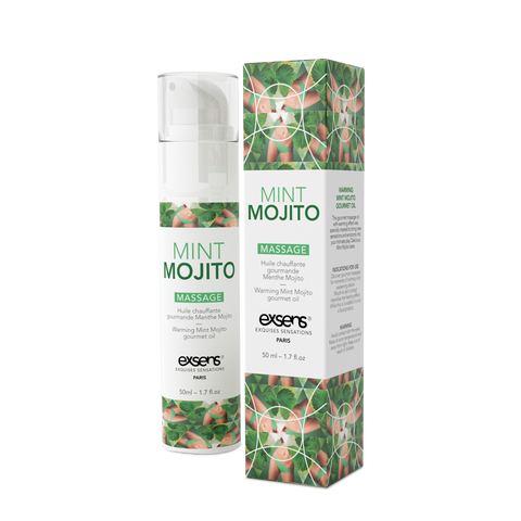 Массажное масло EXSENS Mojito 50мл разогревающее, без сахара, без парабенов, съедобное