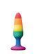 Радужная анальная пробка COLOURFUL LOVE RAINBOW ANAL PLUG SMALL