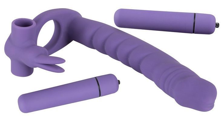 Насадка з вібрацією для подвійного проникнення You2Toys Los Analos, фіолетова