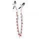 Затискачі на соски nipple play Chain Red Bell and Spike
