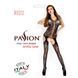 Бодістокінг Passion BS012 black, комбінезон, імітація панчіх і пояса, Черный