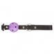 Кляп из экокожи Loveshop Latex BREATHABLE BALL GAG BLACK/PURPLE