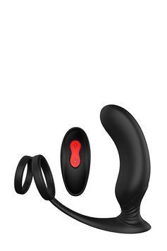 Стимулятор для простати Dream Тoys Еssentials Remote P-Pleaser з петлею на мошонку, чорний