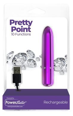 Вибропуля PowerBullet - Pretty Point Rechargeable Bullet Purple, Фиолетовый