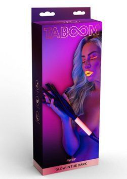 Плеть рожево-чорна, що світиться в темряві Taboom, 37 см