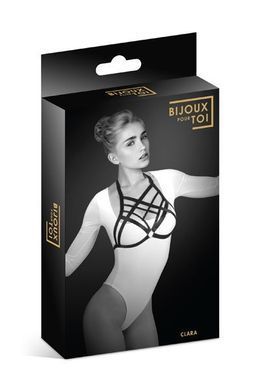 Портупея на груди Bijoux Pour Toi - CLARA, еластичний поліестер, Черный