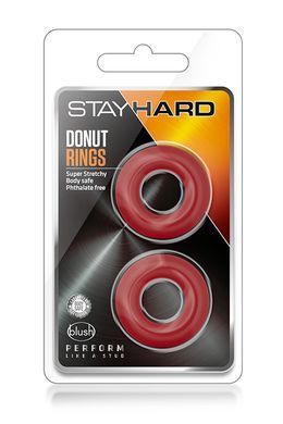 Набір ерекційних кілець STAY HARD Donut RINGS RED