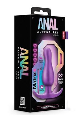 Анальна пробка з вигнутим кінчиком та якірним стопером Anal Adventures Blush, силіконова