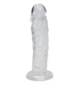 Прозрачный фаллоимитатор Alive Jelly Dildo Empire, ТПЕ, присоска, диаметр 4.3 см, длина 19.3см, Прозрачный