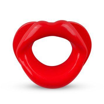 Силиконовая капа-расширитель для рта в форме губ / капа-губы XOXO Blow Me A Kiss Mouth Gag - Red, Красный