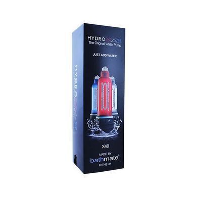 Гідро Bathmate Hydromax 9 Red (X40), для члена довжиною від 18 до 23см, діаметр до 5,5 см, Червоний