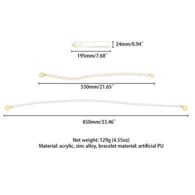 Жемчужный ошейник с поводком и наручниками LOCKINK Pearl Bondage & Restraint Set