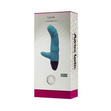 Вібратор рельєфний Adrien Lastic Cyclone Blue зі стимуляцією точки G, два мотори, Синий