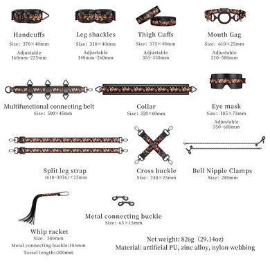 БДСМ набор LOCKINK The Flowering Serpent - Bondage Set, 12 шт.