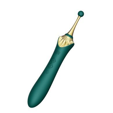 Мультифункціональний вібратор Zalo &mdash; Bess 2 Turquoise Green, 4 насадки, підігрів