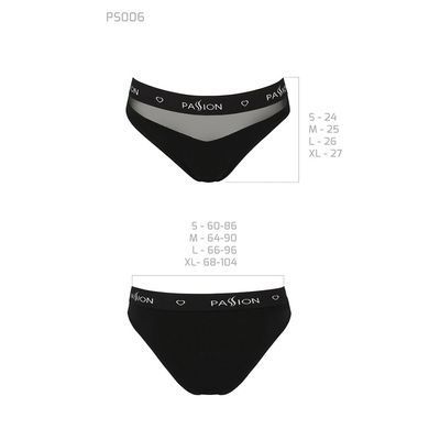 Трусики с прозрачной вставкой Passion PS006 PANTIES black, size M