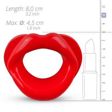 Силиконовая капа-расширитель для рта в форме губ / капа-губы XOXO Blow Me A Kiss Mouth Gag - Red, Красный