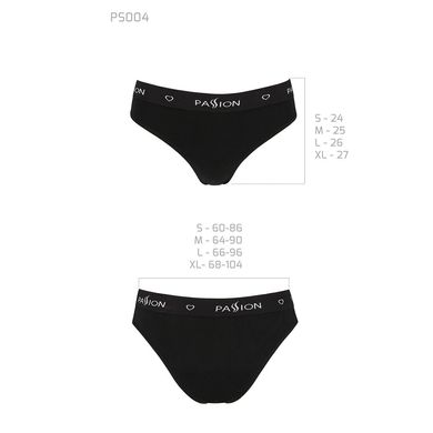 Трусики-сліпи з бавовни та еластаном Passion PS004 PANTIES black, size L