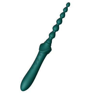 Мультифункціональний вібратор Zalo &mdash; Bess 2 Turquoise Green, 4 насадки, підігрів