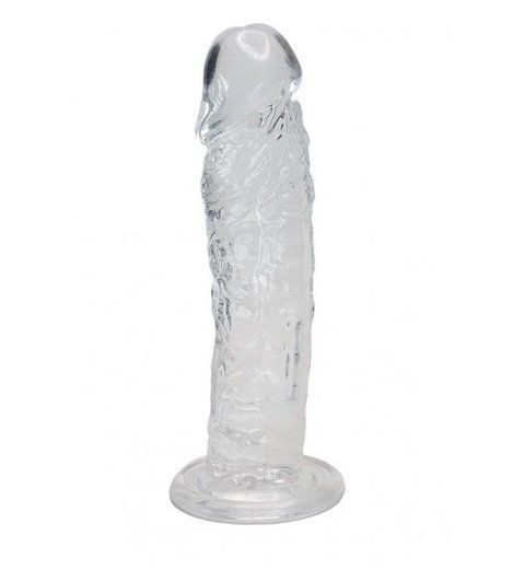 Прозрачный фаллоимитатор Alive Jelly Dildo Empire, ТПЕ, присоска, диаметр 4.3 см, длина 19.3см, Прозрачный