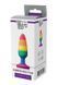 Райдужна анальна пробка COLOURFUL LOVE RAINBOW ANAL PLUG MEDIUM