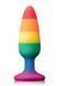 Райдужна анальна пробка COLOURFUL LOVE RAINBOW ANAL PLUG MEDIUM