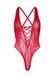 Leg Avenue Floral lace thong teddy OS Red