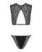 Комплект кружевного белья Obsessive Elisetta set Black L/XL