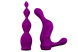 Насадки для двостороннього вібратора Adrien Lastic AD-2X - Anal set, Фиолетовый