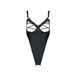 Боди из экокожи CELINE BODY black S/M &mdash; Passion: с доступом, открытый