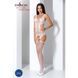 Бодистокинг Passion BS066 white, комбинезон, имитация чулок и пояса, Білий
