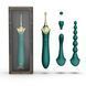 Мультифункціональний вібратор Zalo &mdash; Bess 2 Turquoise Green, 4 насадки, підігрів
