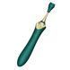 Мультифункціональний вібратор Zalo &mdash; Bess 2 Turquoise Green, 4 насадки, підігрів