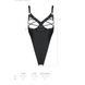 Боди из экокожи CELINE BODY black S/M &mdash; Passion: с доступом, открытый